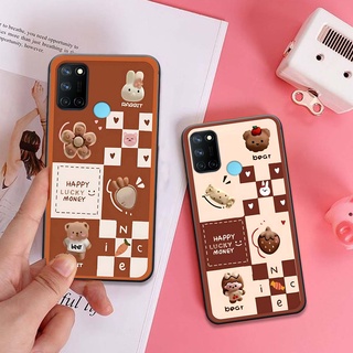 Ốp lưng điện thoại  Realme C17 / 7I in hình họa tiết ô vuông, trái tim, gấu cute