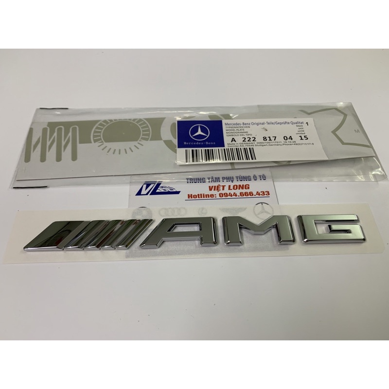 Chữ Amg mercedes - Tem amg dán cốp sau xe mercedes C200-C300-C250