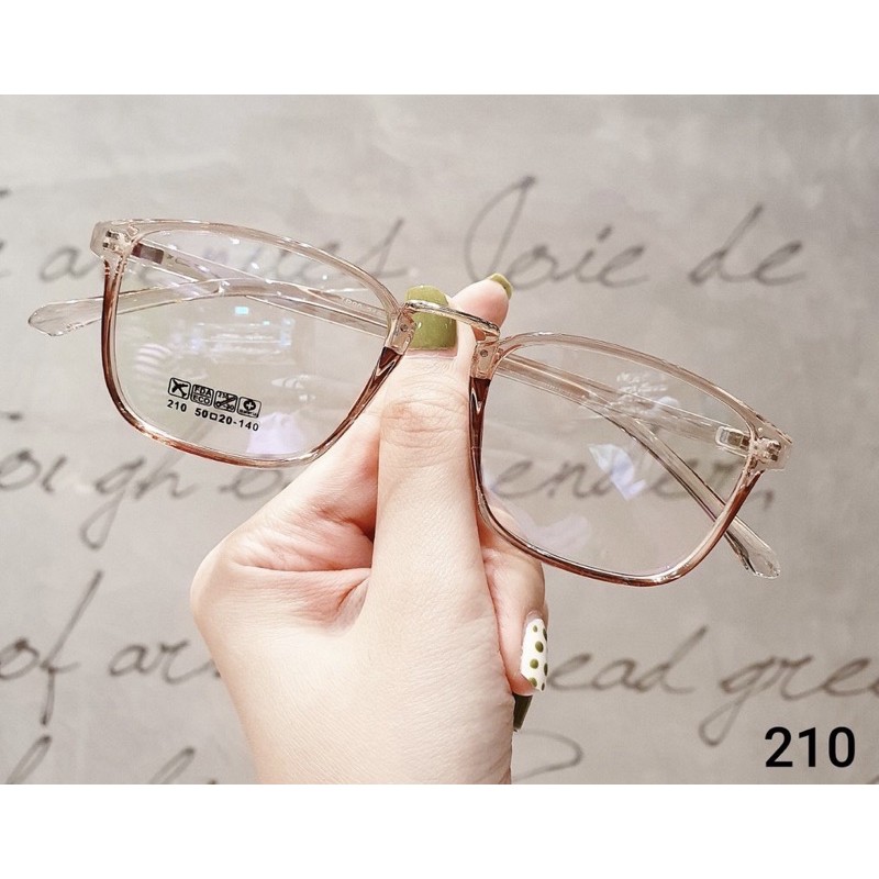 Gọng Kính Cận Dẻo Vuông Vintage Đẹp thời trang màu sắc dễ đeo cắt tròng cận viễn loạn