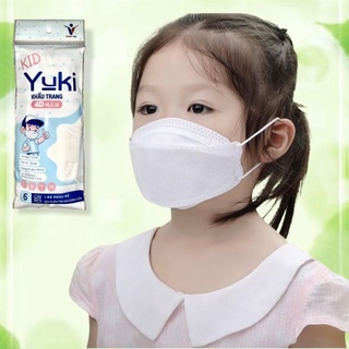 Khẩu trang 4d yuki kháng khuẩn trẻ em - túi 6 cái