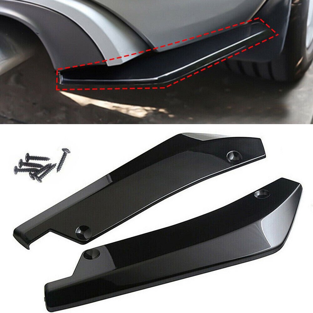⚡Hot Sale⚡Universal Car Rear Bumper Protector Lip Diffuser Spoiler Splitter Glossy Black-ISHOW