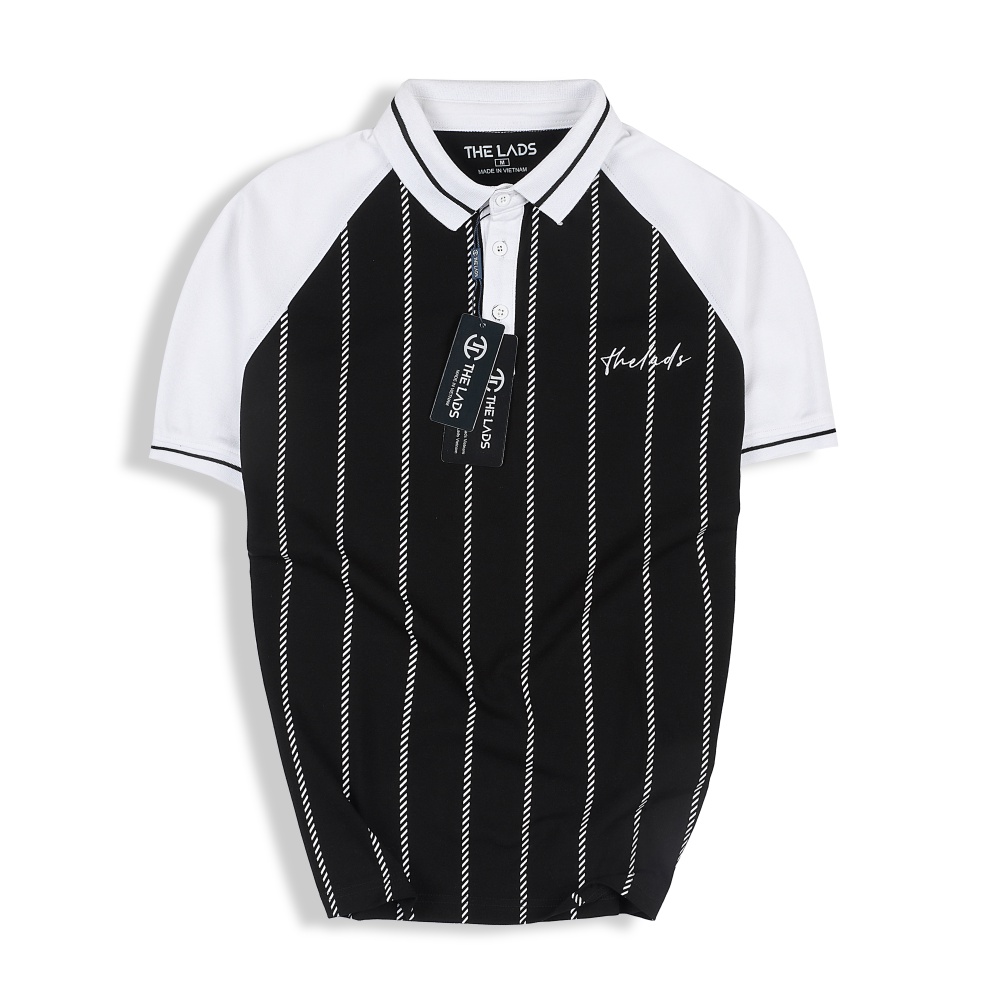 Áo Polo nam The Lads Vertical Stripes Raglan Regular fit chất liệu cotton dày dặn thoáng mát
