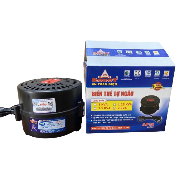 Biến áp tự ngẫu tròn 2kVa ROBOT