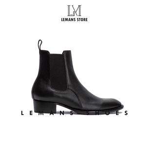 Giày da chelsea boots classic black cb04 lemans