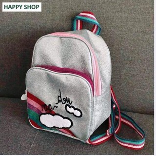 Balo trẻ em - Balo Nhũ Bạc RainBow ( Hàn xuất ZARA KIDS )