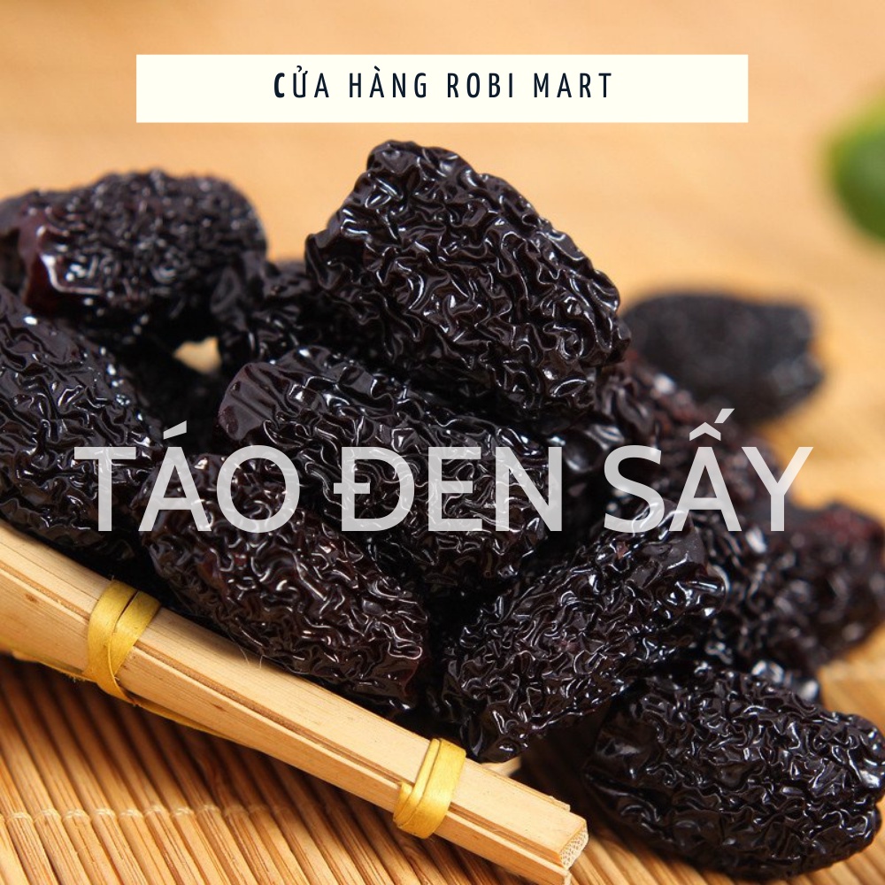 Táo tàu đen sấy lạnh Robi Mart gói 100gr - Ngủ ngon giấc và tốt cho hệ tiêu hóa hàng loại 1 chính hãng