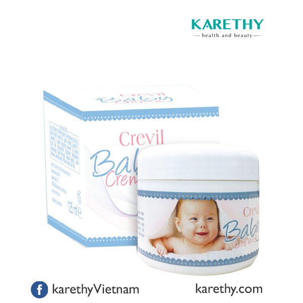 CREVIL BABY CREME: Kem Chống Hăm, Chống Nẻ, Bảo Vệ Da Trẻ Em (125ml)