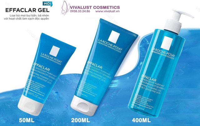 Sữa Rửa Mặt Da Dầu Mụn La Roche-Posay EFFACLAR Purifying Foaming Gel 50ml-200ml-400ml