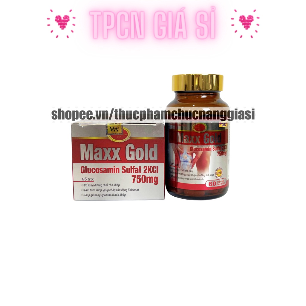 Viên uống MAXXGOLD bổ sung glucosamine, hỗ trợ xương khớp - Hộp 60 viên