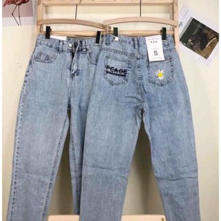 [💖FREESHIP💖] Quần Baggy Hoa Cúc - Quần Bò Baggy Năng Động
