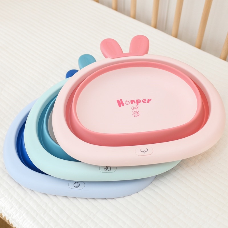 Chậu nhỏ gấp gọn hình tai thỏ cho bé