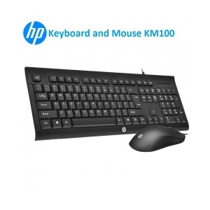 Combo Keyboard + Mouse HP KM100 Black USB Chính hãng