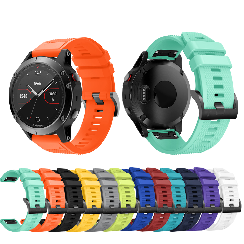 Dây Đeo Đồng Hồ 22Mm Bằng Silicone Cho Garmin Fenix 5/Fenix 5 plus/Approach s62 935 945