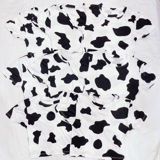Áo thun croptop bò sữa