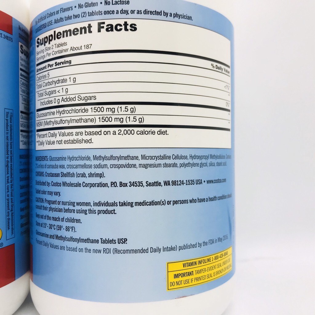 Viên Uống Kirkland Signature Glucosamine HCI 1500mg With MSM Giảm Đau Và Nuôi Dưỡng Xương Khớp