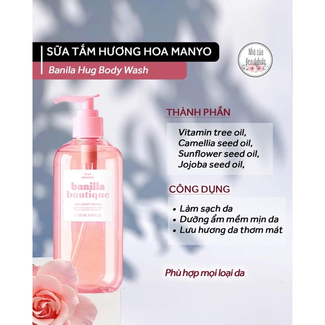 Sữa tắm HƯƠNG HOA MANYO HUG BODY WASH