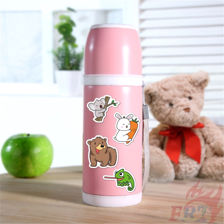 50 Cái / Bộ ❉ Bộ 04 Miếng Dán Hình Sở Thú Vui Nhộn Cho Bé ❉ Miếng Dán Đề Can Chống Nước Hỗn Hợp Thời Trang DIY
