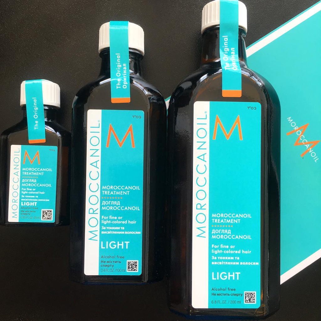 Tinh dầu dưỡng tóc mỏng, sáng màu Moroccanoil Treatment Light 25ml - 200ml