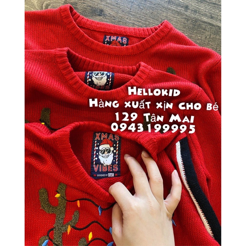 áo len noel tuần lộc đeo kính(form to)