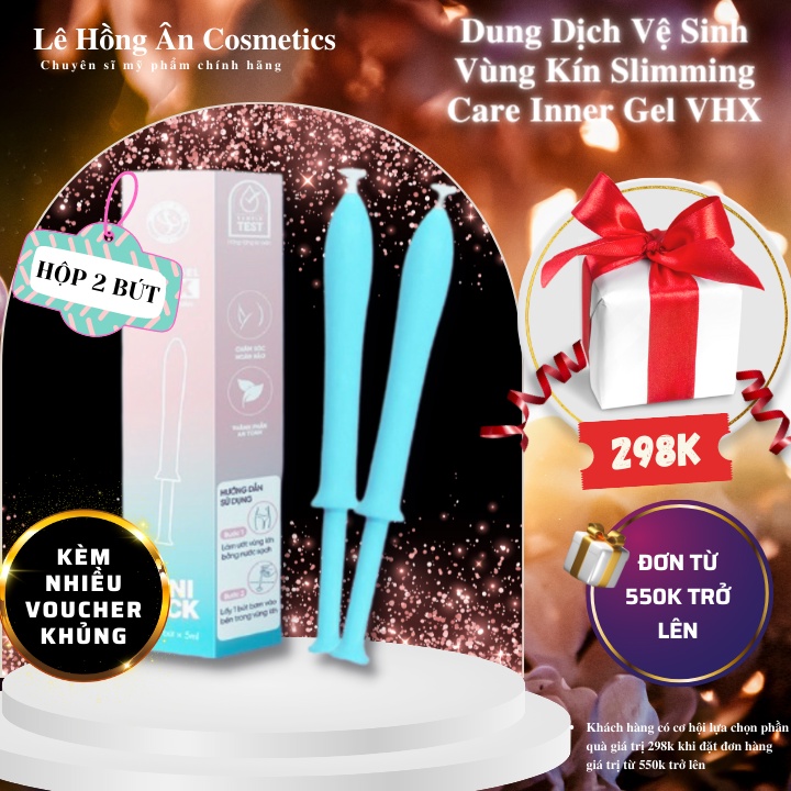 Inner gel slimming care x3 dung dịch vệ sinh Vĩnh Hồng Xuân se khít vùng kín hộp 12 bút
