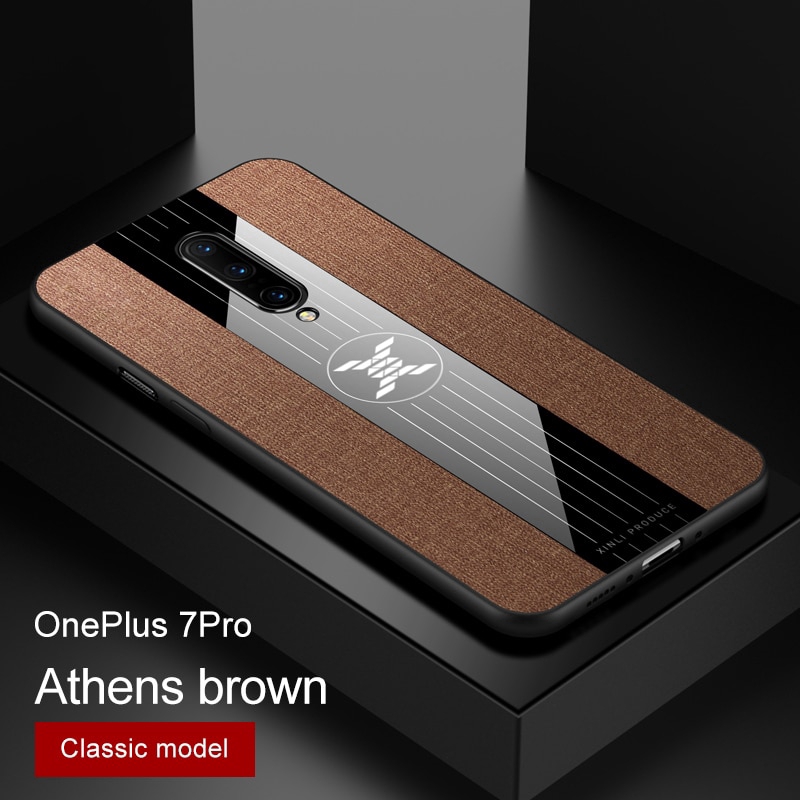 OnePlus 6T One Plus 6 7 Pro Shockproof Matte Cloth Glossy Phone Case with Magnetic Ring Holder