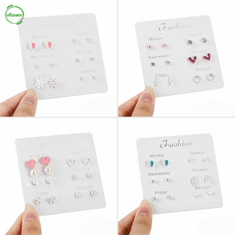 Set 6 Đôi Bông Tai Thời Trang Nữ