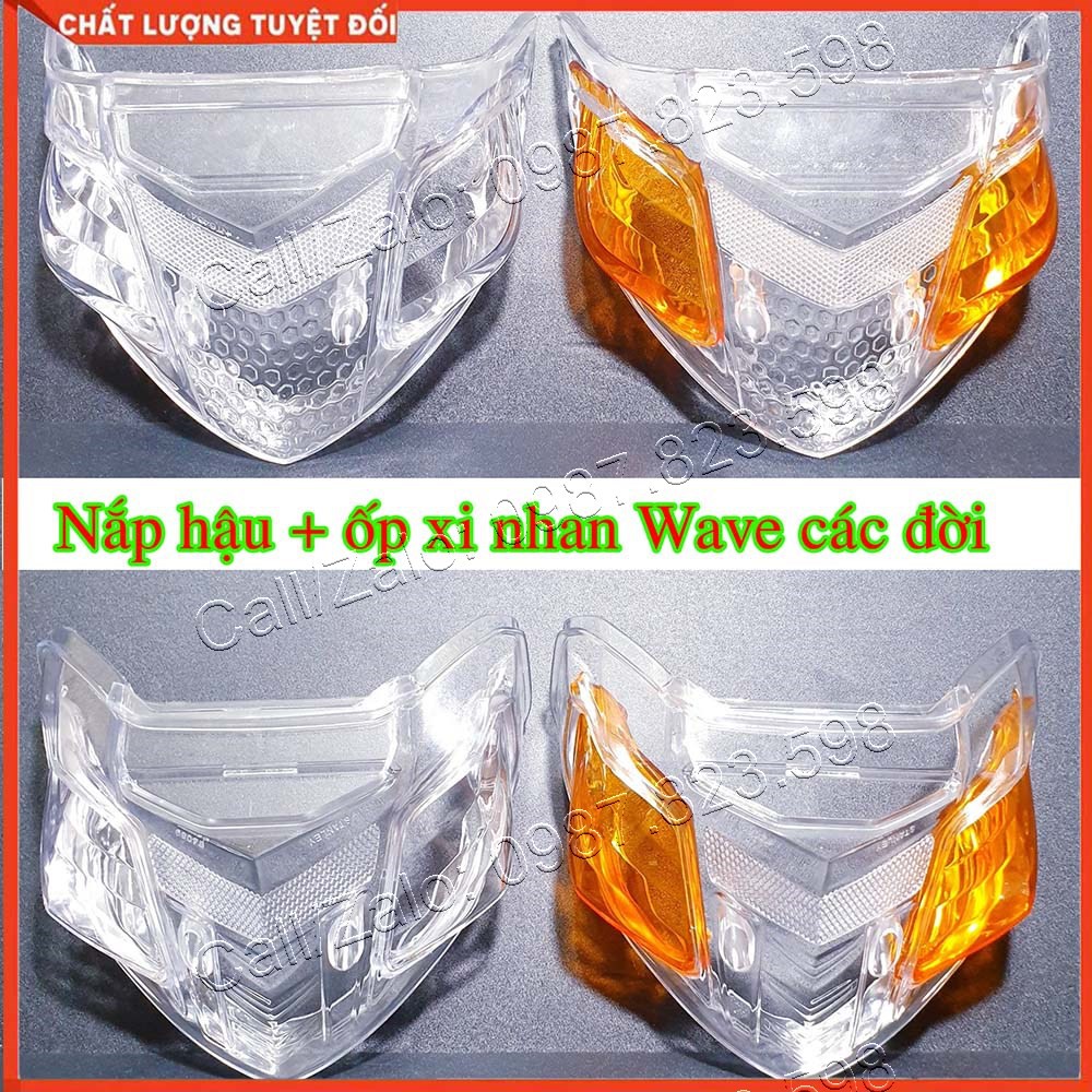 Combo Nắp Đèn Hậu Và Nắp Xi nhan Wave a 2006 - 2021 , Wave S 100 , Rs 100 , Wave 50cc (Full Bộ)