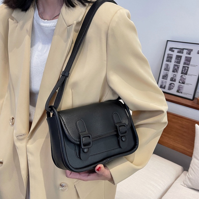 Túi Đeo Vai/Xách Tay Bằng Da Pu Màu Tương Phản Phong Cách Cổ Điển Thời Trang Cho Nữ