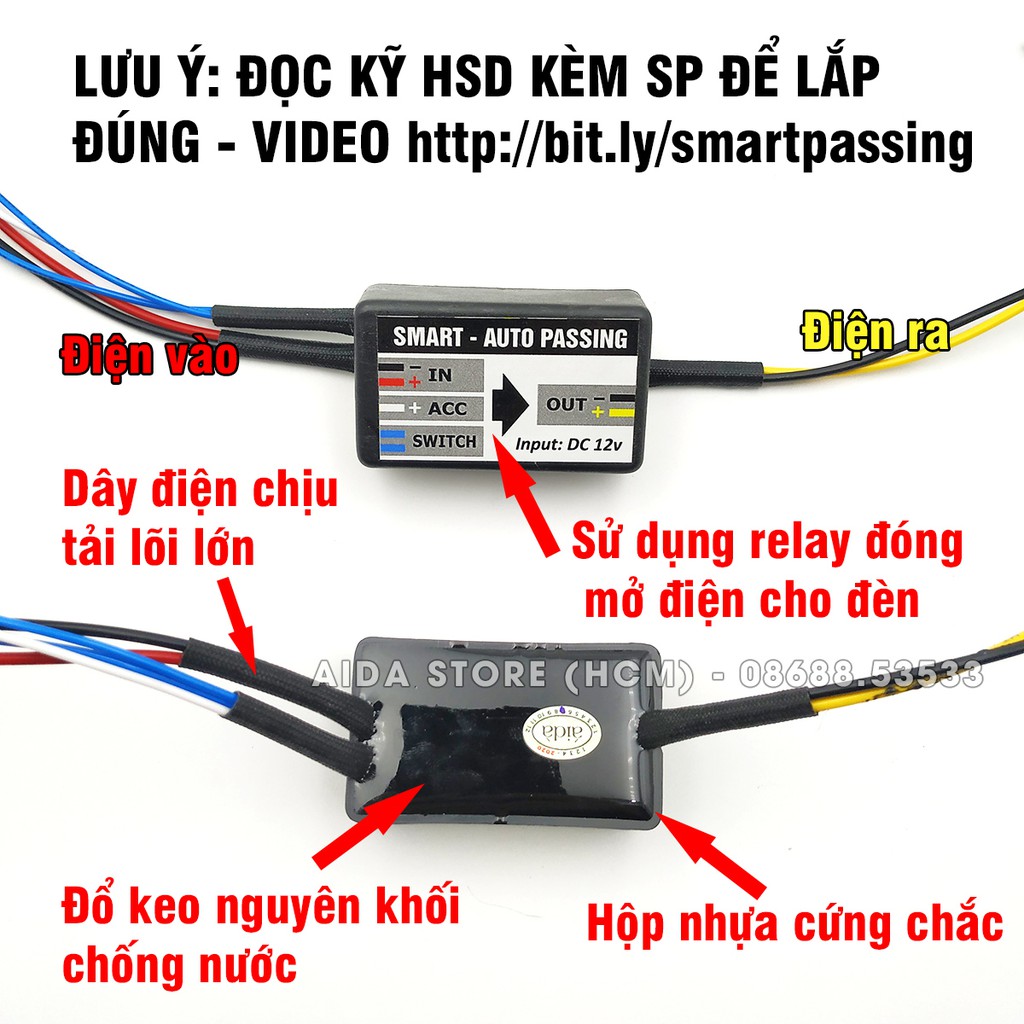 Mạch Smart Auto Passing (SAP) with Relay cho đèn trợ sáng