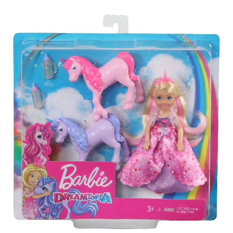 Set 2 Mô Hình Búp Bê Barbie Dreamtopia Mặc Đầm Công Chúa Dễ Thương