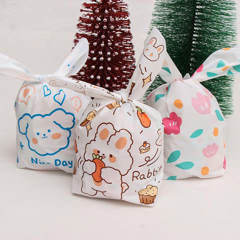 LET Set 50 Túi Đựng Bánh Quy Hình Thỏ Dễ Thương