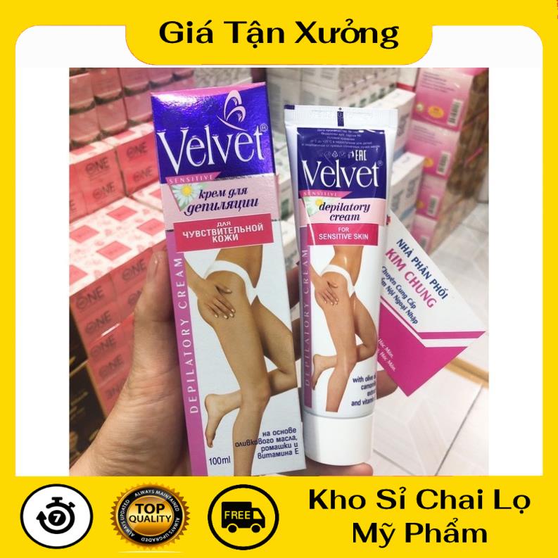 Kem Dưỡng Da ✿ TRÙM SỈ ✿ Kem tẩy lông Velvet Sensitive 100ml , nguyên liệu, công thức làm kem trộn trắng da body