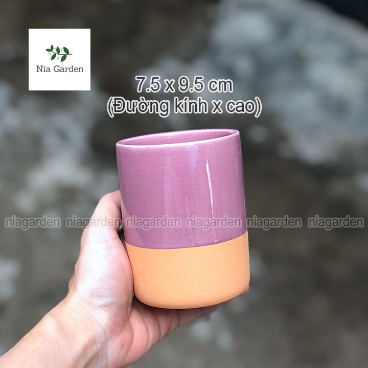 (B9) Chậu trồng xương rồng sen đá cây để bàn mini phong cách Bắc Âu Scandinavian Style Nia Garden N9