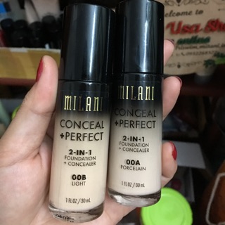 Kem nền Milani 2in1 30ml tone 00a,00b