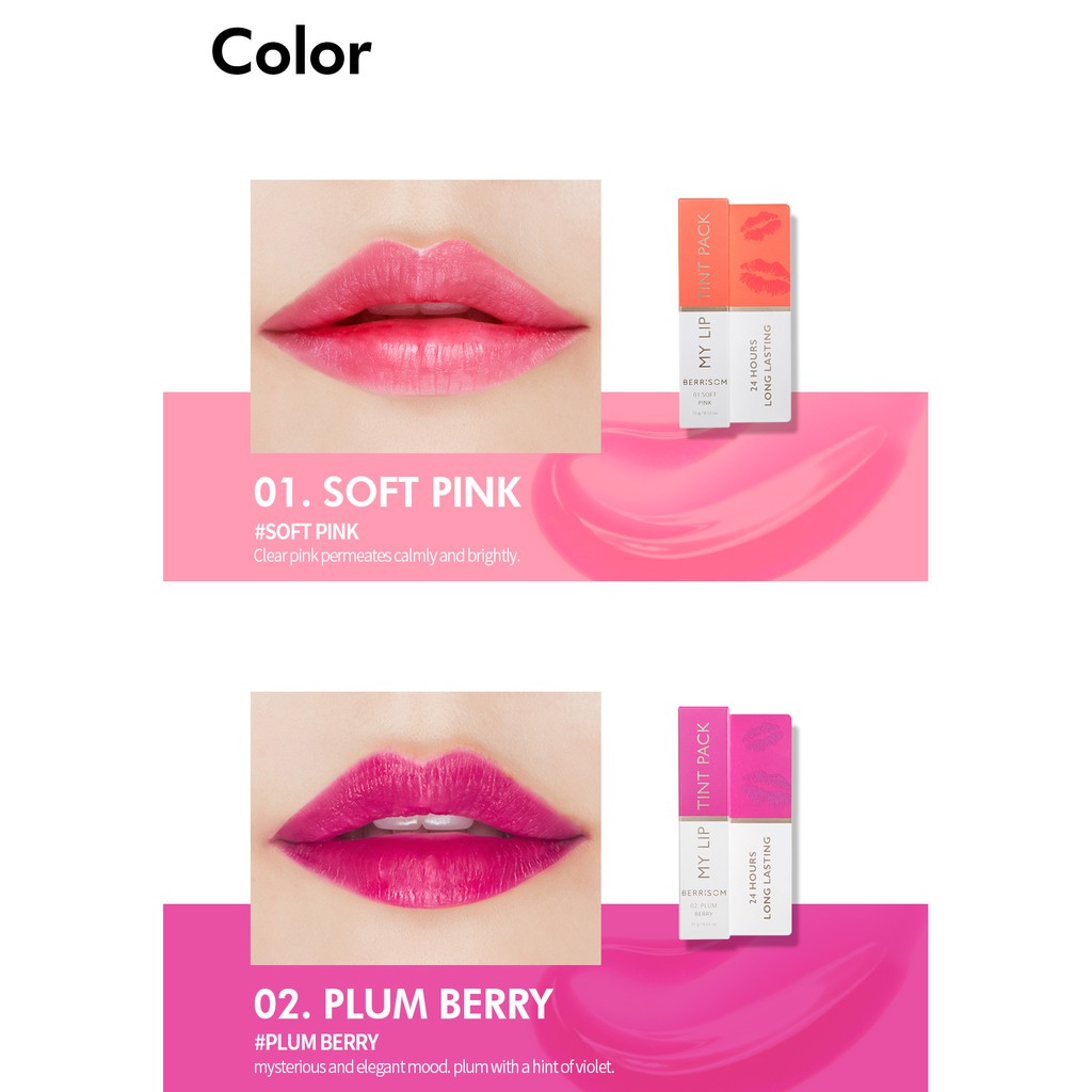 Son Xăm Môi BERRISOM MY LIP TINT PACK_Mỹ phẩm Hàn Quốc chính hãng