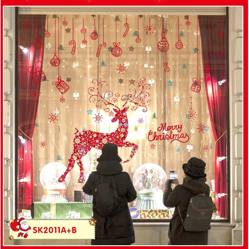 Decal dán tường Decal trang trí giáng sinh, trang trí noel  Sticker giáng sinh Tổng hợp các mẫu