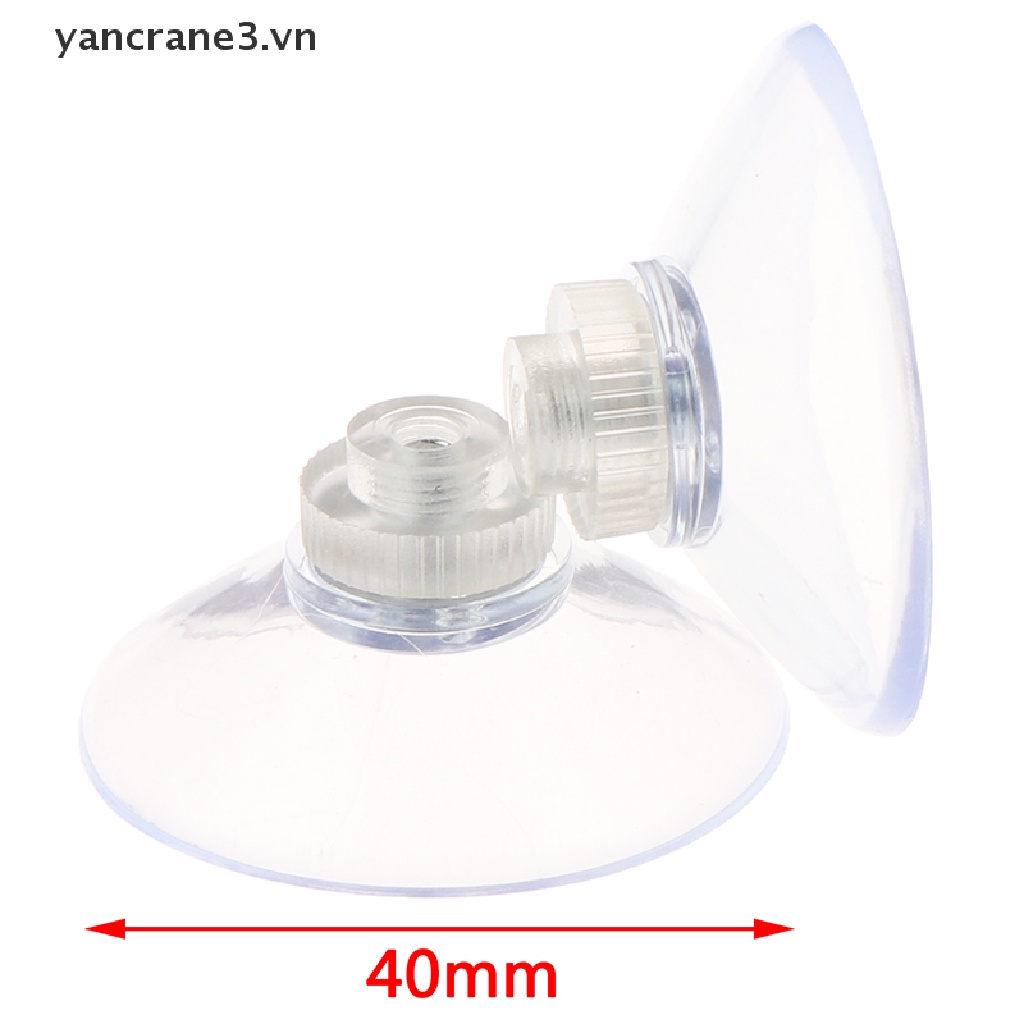 Bộ 10 Núm Hút Chân Không 40mm M4 Có Đai Ốc Trong Suốt