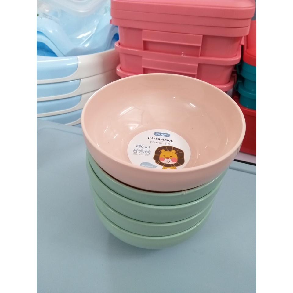 Bát Tô Amori Ăn Cơm Ăn Dặm Cho Bé Nhựa Nguyên Sinh Kháng Khuẩn Ag+ Cao Cấp