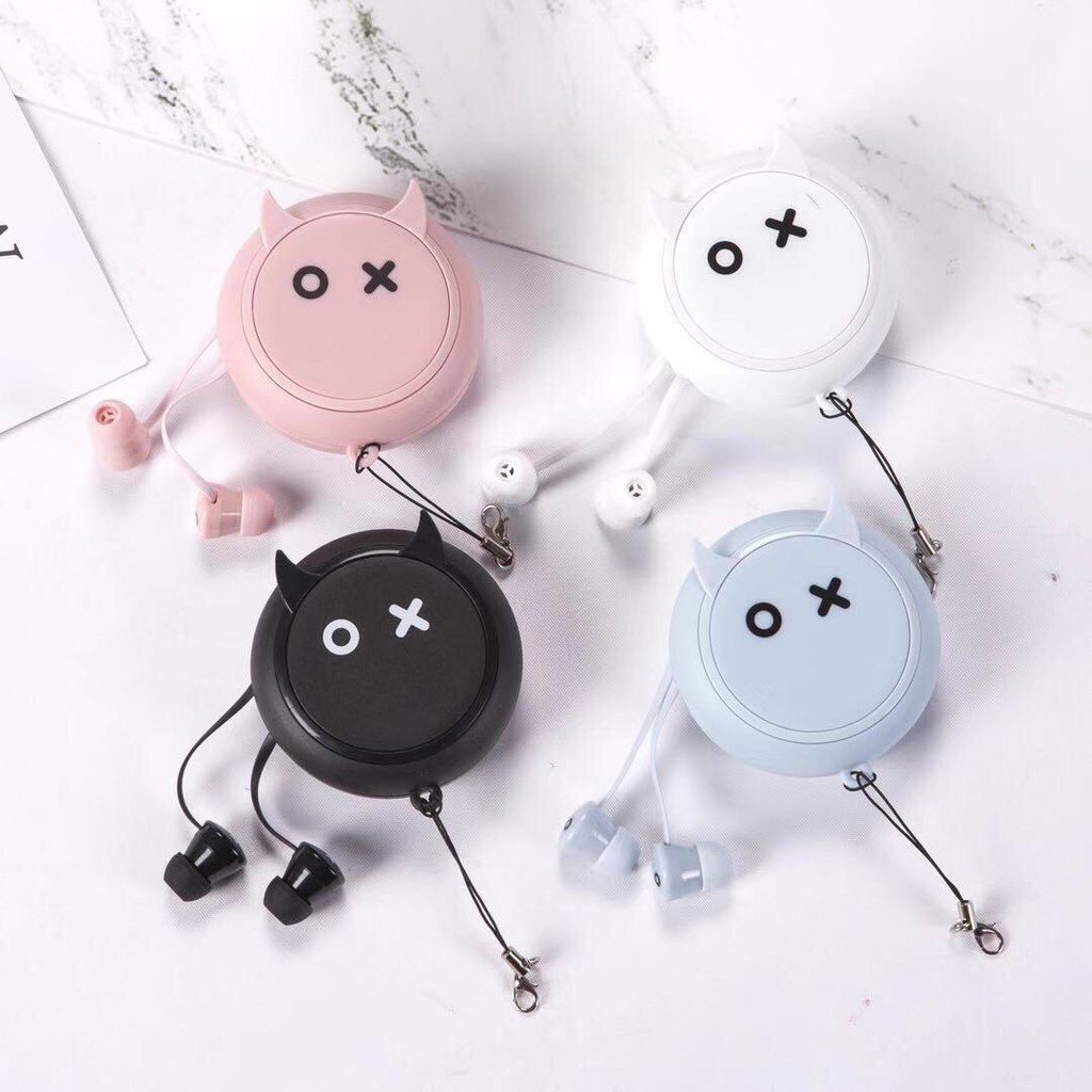 [Tai nghe + hộp đựng] Tai nghe dây Devil Earphone A-102 siêu cute