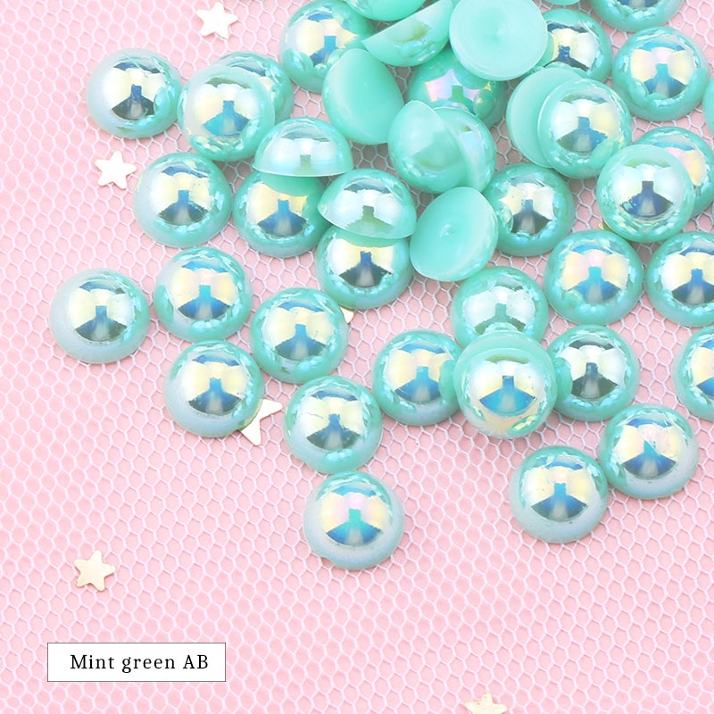 Hạt Ngọc Trai Giả Bằng Nhựa ABS Kích Thước 3mm 8mm 10mm Dùng Trang Trí Quần Áo Diy