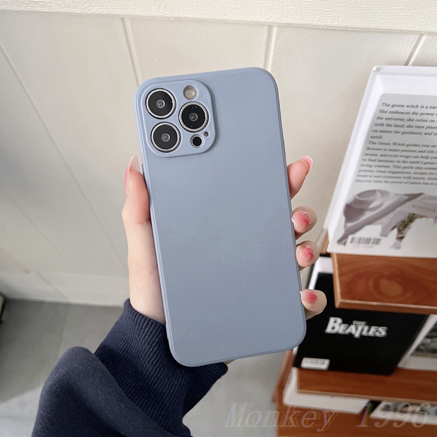 Ốp Lưng OPPO A16 A16K A92 A52 OPPO Reno 2F Reno 4 Reno 7 A15 A15S A72 Ốp Điện Thoại Màu Trơn Chống Sốc Cho