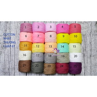 Cotton Nhật thường sợi chập 6