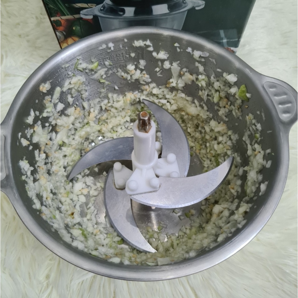 Máy xay thịt đa năng cối inox 304 2L , máy xay cầm tay 2021