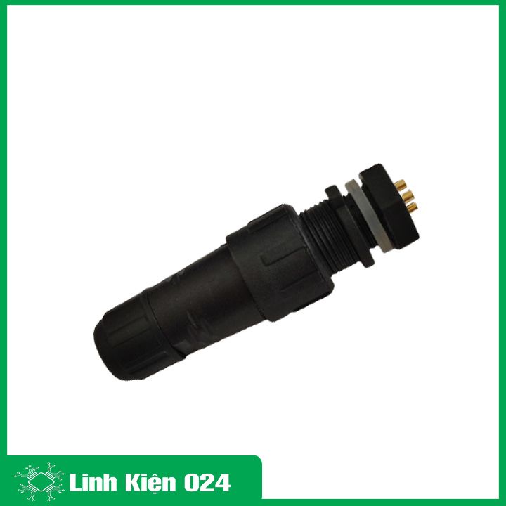 Jack nối dây 4P chống nước, jack nguồn camera M16 chân đồng