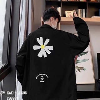 Áo sơmi KAki hoa cúc - C