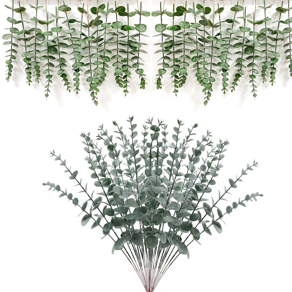 Cành Lá Khuynh Diệp Nhân Tạo 38Cm Dùng Trang Trí Nhà Cửa/ Văn Phòng