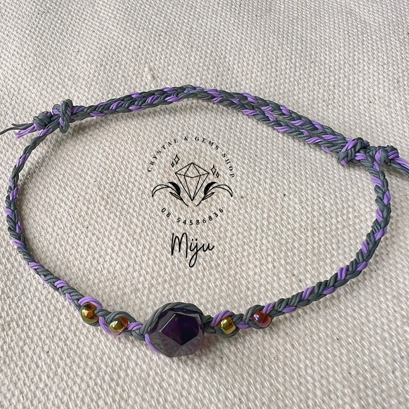Vòng tay handmade đá thiên nhiên Amethyst