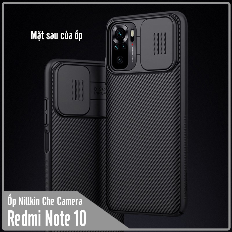 Ốp lưng cho Xiaomi Redmi Note 10 Nillkin CamShield che camera - Hàng nhập khẩu