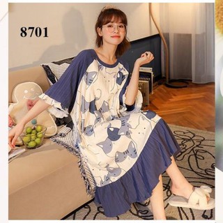 Váy mặc nhà dáng suông dài Oversize, váy suông phong cách trẻ trung - cá tính B43