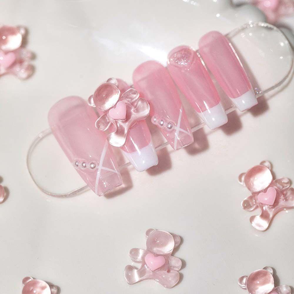 Phụ Kiện Trang Trí Móng Tay 3D Bằng Resin Trong Suốt Phong Cách Nhật Bản DIY